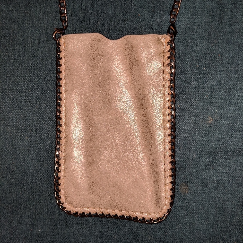 Leather clutch/cell carrier NWT